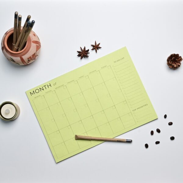 Eco-friendly Tree Free Monthly Jotter - Light Green