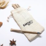 Recycled Paper Seed Pen With Jute Pouch- Set of 5 pens